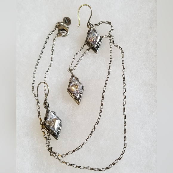 Silpada Sterling Silver & Zirconia Necklace & Earrings SET - Picture 4 of 10